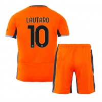 Inter Milan Lautaro Martinez #10 Tredje Tröja Barn 2023-24 Kortärmad (+ Korta byxor)